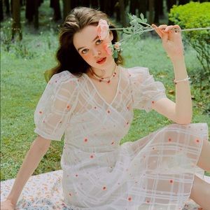 Petite Studio Puff Sleeve Floral Dress